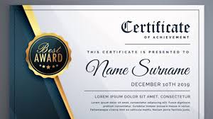 So, download today—quickly compose a certificate for school, training, work, and more! Black Luxury Certificate Free Photoshop Template Youtube