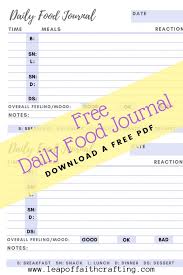 Has been added to your cart. Food Diary Pdf Grab A Free Printable To Keep Track Of Your Food Leap Of Faith Crafting
