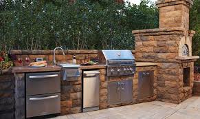 Outdoor Kitchens Stone Fireplaces