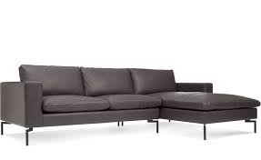 New Standard Leather Sofa With Chaise