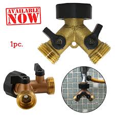 1pc 2way Brass Hose Faucet Connector