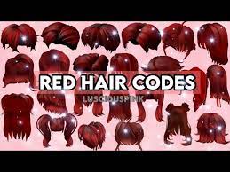 red roblox hair codes lusci0uspink