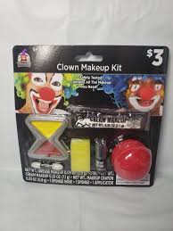 complete clown makeup kit red nose