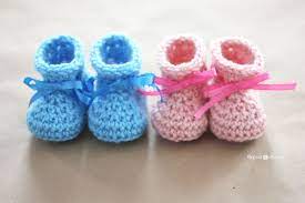 crochet newborn baby booties pattern