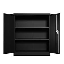 Donason Black Storage Cabinet With 2