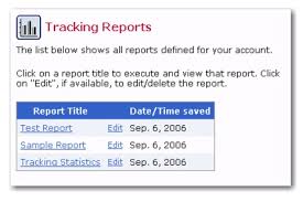 Tracking Reports