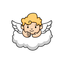 baby angel vector art icons and