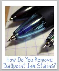 stain removal ballpoint ink tips to