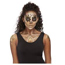 gold day of the dead make up kit let