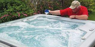 Step 3 check to ensure the pump is running after the addition of the vinegar to ensure the acid is properly circulated throughout the waters. How To Lower Alkalinity In A Hot Tub Without Chemicals Royal Spas