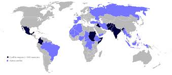 Des cartes pour comprendre le monde. Monde Zones De Conflits 2010 Carte Populationdata Net
