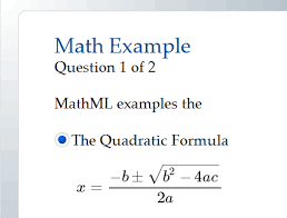 Math Equations In Quizzes Question