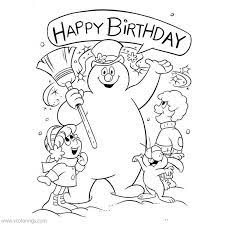 Our frosty the snowman coloring pages in this category. Happy Birthday Frosty The Snowman Coloring Pages Xcolorings Com