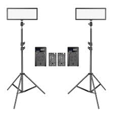 Us 85 99 Neewer 2 Packs Super Slim Led Video Light With Light Stand Photography Lighting Kit 3200k 5600k Bi Color Dimmable Led Panel In Photo