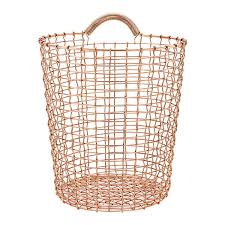 korbo bin 18 wire basket copper