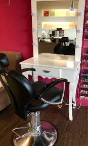 used makeup chair and mirror