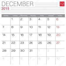 December 2015 Calendar Stock Vector Adistock 56837891