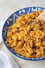 puerto rican rice and beans food