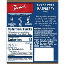 torani sugar free raspberry syrup 25 4 oz