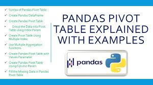 pandas pivot table explained with