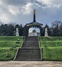 The Peace Pagoda At Willen Lake Is A