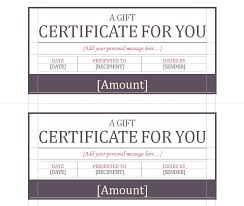 gift certificate template gift