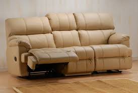 b half leather recliner sofa univonna
