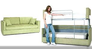 coupe sofa transforms into a bunk bed