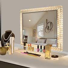 crystal decor vanity mirror
