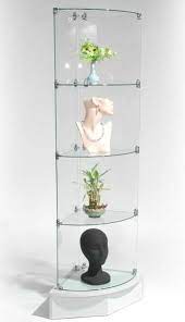 glass cube display unit glass display