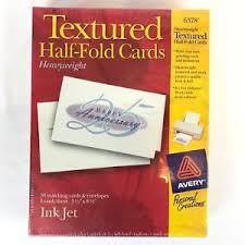 Details About Avery Textured Half Fold Cards Greeting Invitation 5 5 X 8 5 Ink Jet Creations