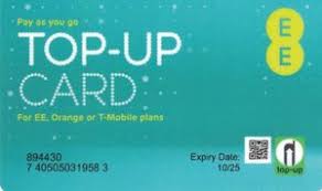 Buy top up card and get the best deals at the lowest prices on ebay! Phonecard Top Up Card Mobile United Kingdom United Kingdom Of Great Britain Northern Ireland Ee Mobile Refill Col Gb Eem Ref 0003