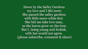 down by the salley gardens yeats s
