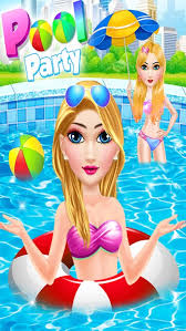 pool party makeup fashion hair