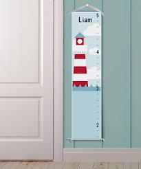 Personalized Nautical Growth Chart Lighthouse Growth