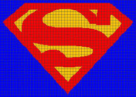 Superman Crochet Graphghan Pattern Chart Graph And Row By
