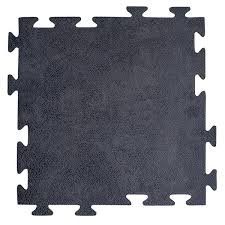 smooth interlocking square rubber tile mats 4 pack