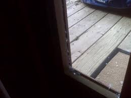 broken glass on side of storm door how