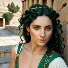 aeolian ancient greek woman in green