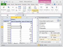 Ms Excel 2010 How To Change Data Source For A Pivot Table