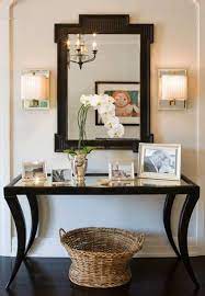 Black Mirrored Top Console Table