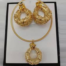 18k gold plated bridal design earrings