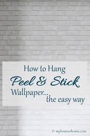 how to hang l and stick wallpaper