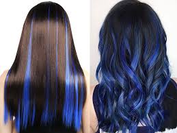 Dark black hair with blue highlights /via. Best Blue Black Hair Dye To Go For In 2020 Latest Updates From Stylists