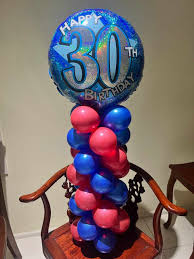 30th birthday balloon tower