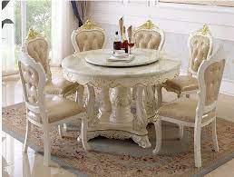 Browse 86 european dining room furniture on houzz. European Style All Solid Wood Dining Table And Chair Combination Light Luxury Marble Dining Table Large Round Villa Family Dinne Dining Room Sets Aliexpress