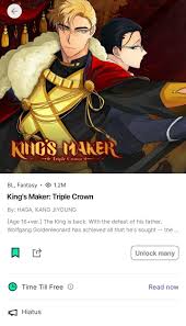 Read King's Maker Hiatus Announcement on Mangakakalot