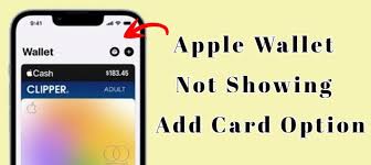 Apple Wallet Not Showing Add Card