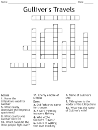 gulliver s travels crossword wordmint