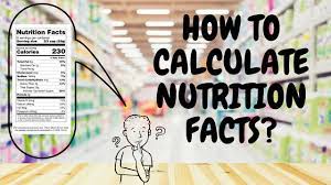 calculate calories from nutrition facts